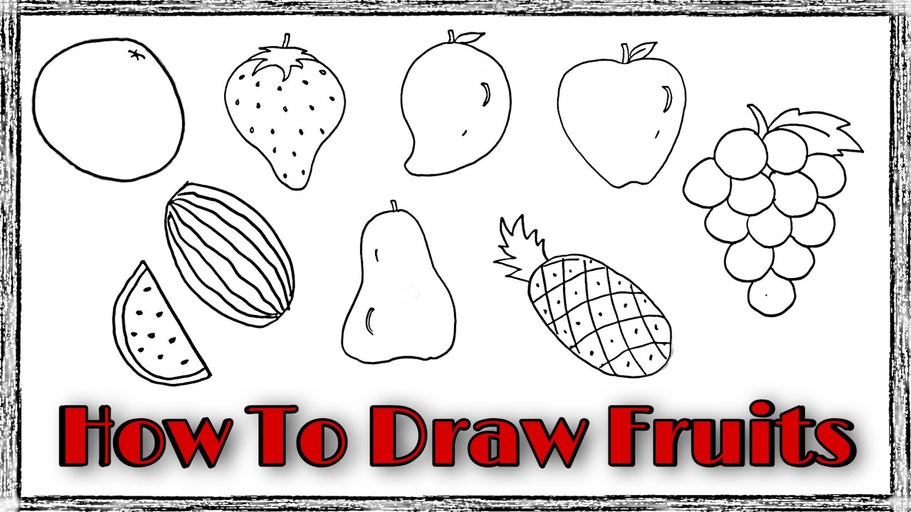 How To Draw Cute Food: learn to draw Fruits, Vegetables, Fast Food, Sweets  And Treats with