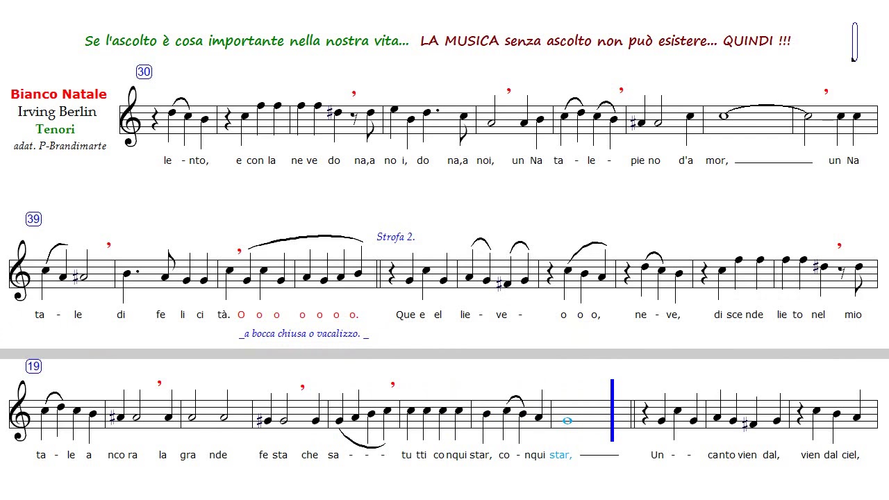 Bianco Natale Testo.Bianco Natale Tenori Youtube