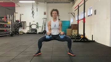 Sumo Squat with Bicep Curl + Shoulder Press