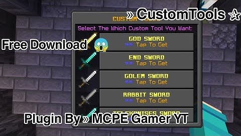 𝗖𝘂𝘀𝘁𝗼𝗺𝗧𝗼𝗼𝗹𝘀 𝗣𝗹𝘂𝗴𝗶𝗻 𝗙𝗼𝗿 𝗣𝗼𝗰𝗸𝗲𝘁𝗺𝗶𝗻𝗲-𝗠𝗣 𝗦𝗲𝗿𝘃𝗲𝗿 |𝗕𝘆» 𝗠𝗖𝗣𝗘 𝗚𝗮𝗺𝗲𝗿 𝗬𝗧