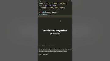 What does the ZIP function do in Python