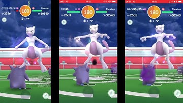 Mewtwo Trio with no weather boost - Pokémon Go