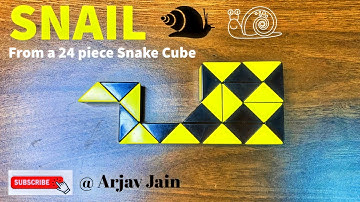 Create a SNAIL 🐌 with 24 Piece Snake Cube | Snake Cube Snail | #SnakeCube #RubiksSnake #SnailPuzzle