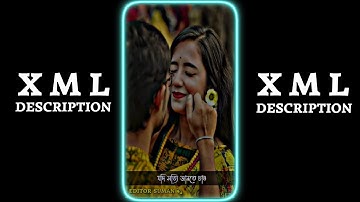 Tomake Chai song💙❣️new trending video XML🥰💖alight motion 💦 XML FILE DESCRIPTION BOX 👇 💦💖