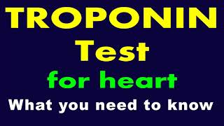 Troponin test for heart | Blood troponin test | Cardiac Troponin | Normal troponin level