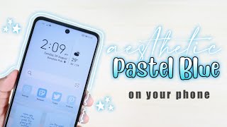 🏔️ how to make your phone aesthetic - pastel blue theme screenshot 5