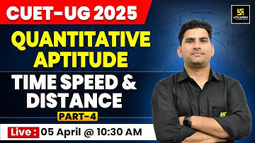CUET UG 2025 General Test Quantitative Aptitude: Time Speed And Distance Part 4 | Munfed Sir