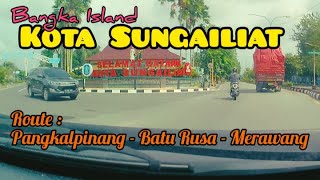Jalan dari Pangkalpinang ke Sungailiat lewat desa Batu Rusa - Merawang | kota Sungailiat kab Bangka