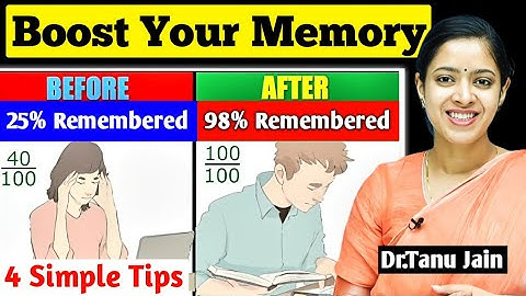 4 Proven Tips to Remember Anything Easily | Boost Your Brain Memory 💯🧠 || Dr.Tanu Jain @Tathastuics