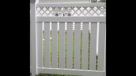 PVC semi privacy with lattice top