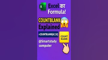 "Excel COUNTBLANK Formula 🔍 Kitne Cells Blank Hain? | Hindi #shorts" #exceltips #excel
