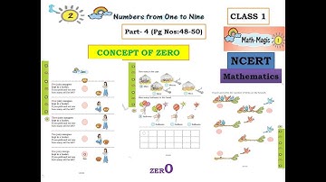 Numbers from one to nine| part 4|class1| chapter 2|Math-Magic|NCERT|Zero concept| Number 0 for Kids