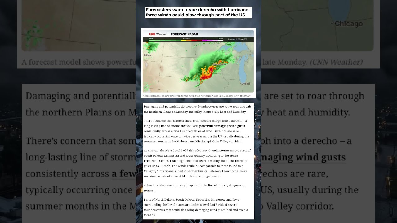 Rare Derecho Could Slam The US With Hurricane Force Winds USA Today Trends