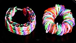 Браслет из резинок для начинающих. Браслет Лентяй. Rainbow Loom Браслет из резинок для начинающих. Браслет Лентяй. Rainbow Loom