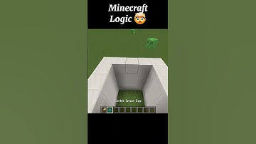 Minecraft Logic 🤯 #minecraft #memes #funny #gaming #youtube #shorts