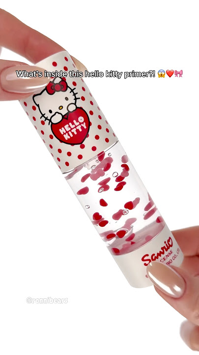 There’s something inside this Hello Kitty primer 🤯 #hellokitty #primer #makeup #sheglam #cutemakeup