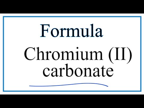 Video: Ano ang formula para sa Chromium II bromide?