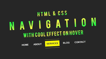 CSS Navigation With Cool Hover Effect Using Pure HTML5 & CSS3
