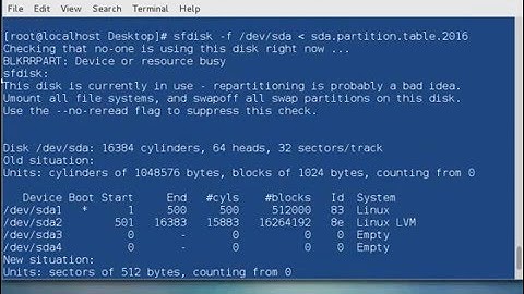 CentOS 7 Tutorials - How to Backup and Restore Linux Partition Table
