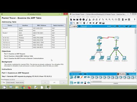 9.2.9 Packet Tracer - Examine the ARP Table