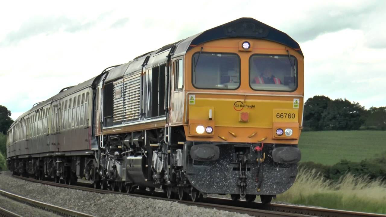 66760 GBRf Charity Train 1Z19 @ Stonehouse 31-07-16 - YouTube