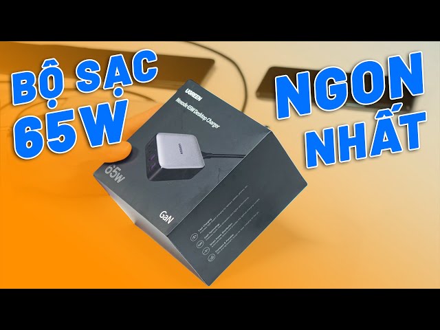 TEST BỘ SẠC NHANH UGREEN 65W - 4 CỔNG SẠC IPHONE, MAXBOOK, ANDROID DÂY DÀI 2M QUÁ NGON!