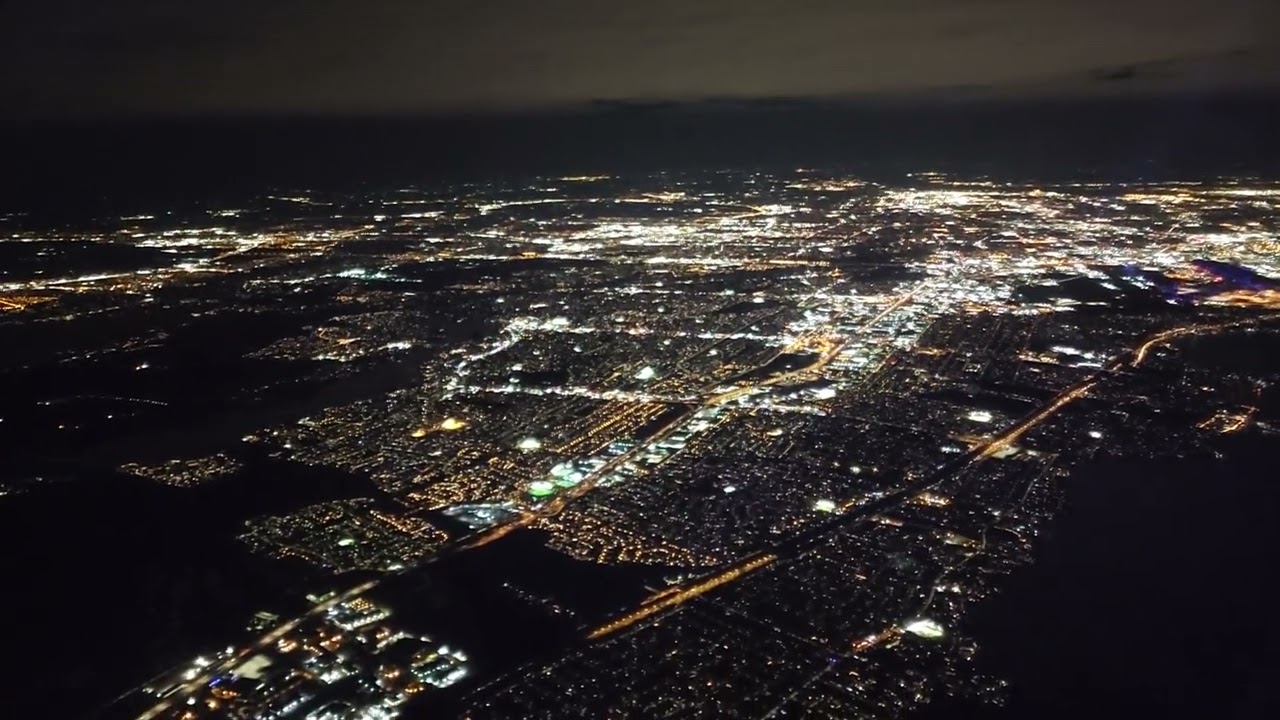 Toronto Canada from the Sky at night 6-5-23
