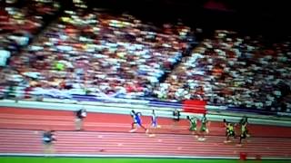 Men's 4x100 relay semi finals, London 2012