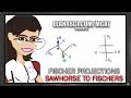 Converting Between Sawhorse and Fischer Projections