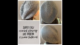 How to crochet a super easy slouchy hat  beginner friendly pattern