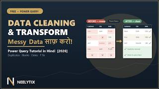 Power BI Data Cleaning & Transform Data   Power Query Tutorial Hindi 2026