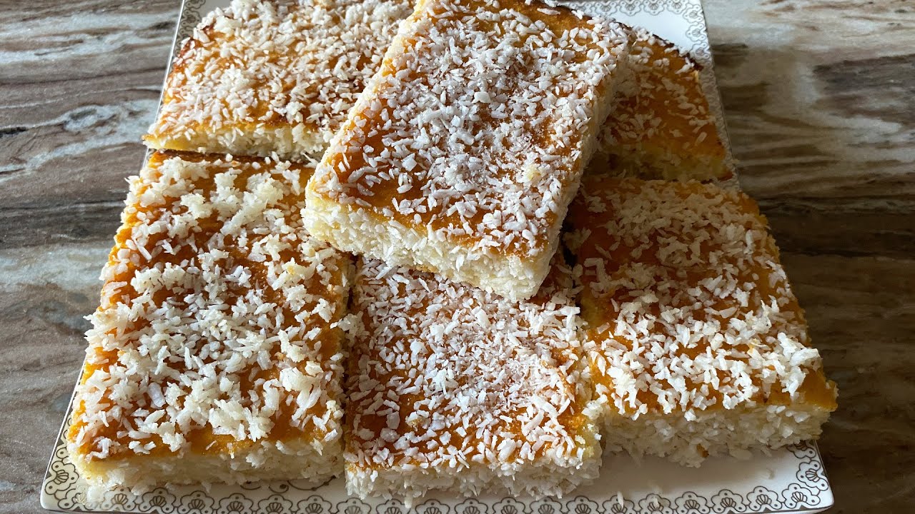 الترند الجديد رهيب❗لازم بجد تجربيه❗الكيك البرازيلي❗سريع بسيط 😋Brazilian coconut cake