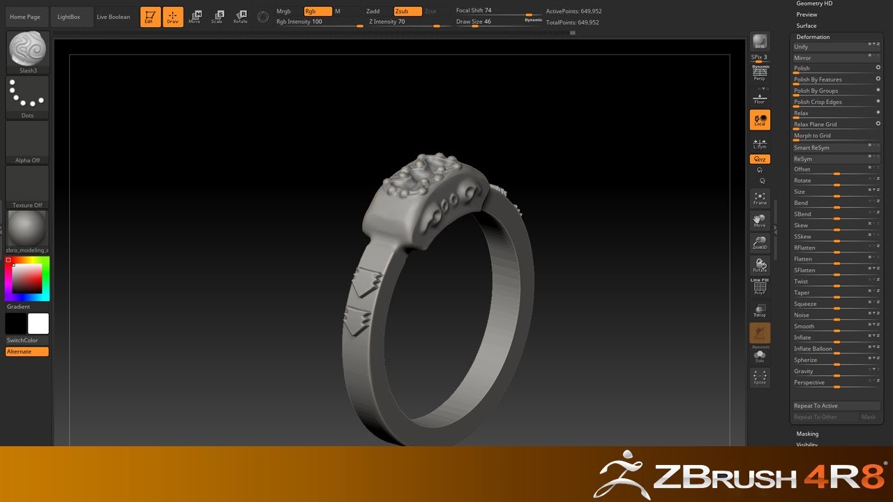 zbrush 4r8 jewelry