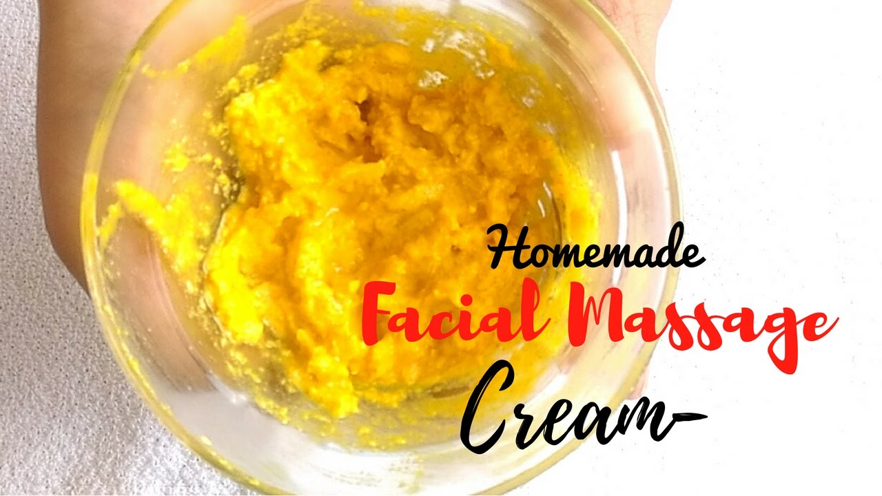 Homemade Facial Massage Cream For Glowing Bright And Smooth Skin Youtube