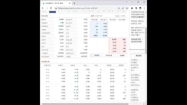 040160누리플렉스 주가 전망 및 차트 분석