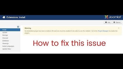 [solved] No installation plugin has been enabled Joomla 3.6