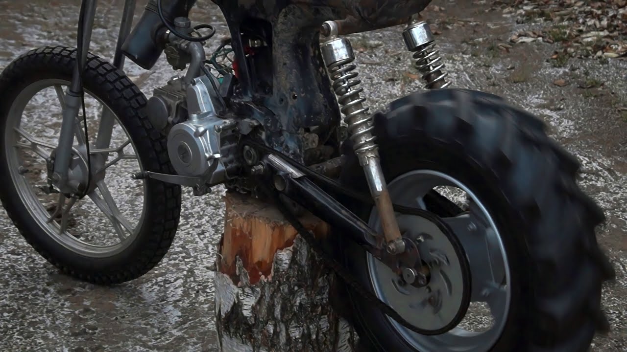 Колесо от трактора на мопед Альфа - YouTube