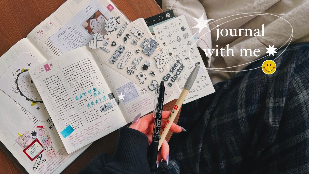 journal with me on a saturday morning | new stickers, hobonichi a6 ✸