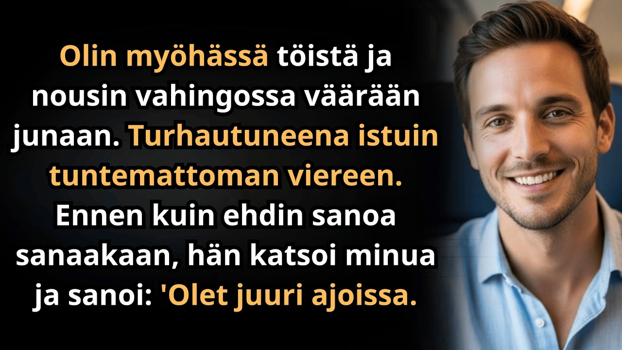 Nousin vahingossa väärään junaan. Tuntematon mies sanoi: 