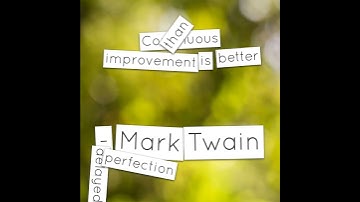 Continuous improvement is better than delayed perfection