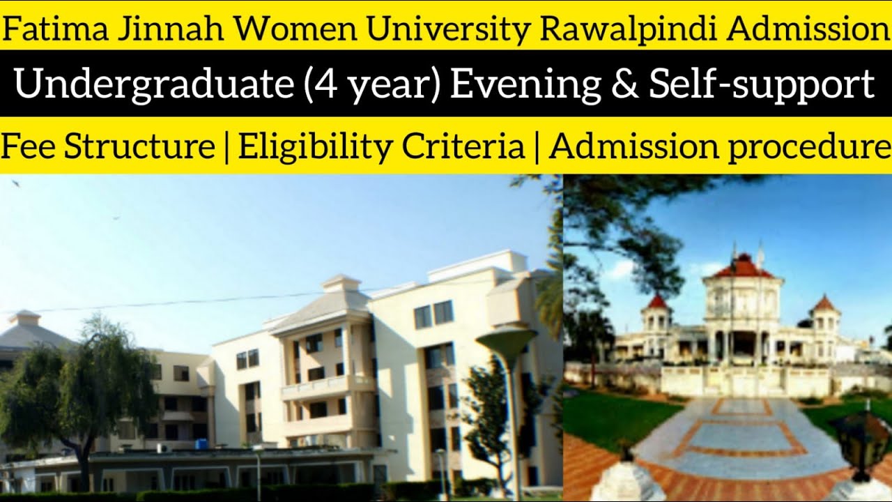Fatima Jinnah Women's University Rawalpindi Evening/ Self-Support ...
