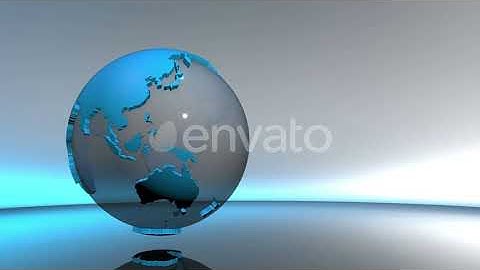 Blue 3d spinning glass Earth globe | Motion Graphics - Envato elements