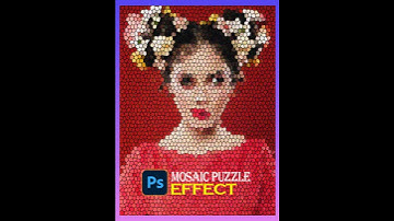 How to create mosaic puzzle effect in photoshop 2025. #photoshop #photoshop_tutorial