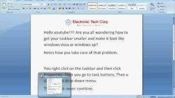 How to make windows 7 taskbar smaller