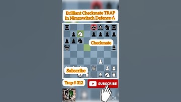 Brilliant Checkmate TRAP in Nimzowitsch Defence 🔥🔥🔥#shorts #checkmate #youtubeshorts