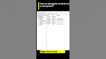 how to delegate control over a computer  1 | #icntcollege #shorts