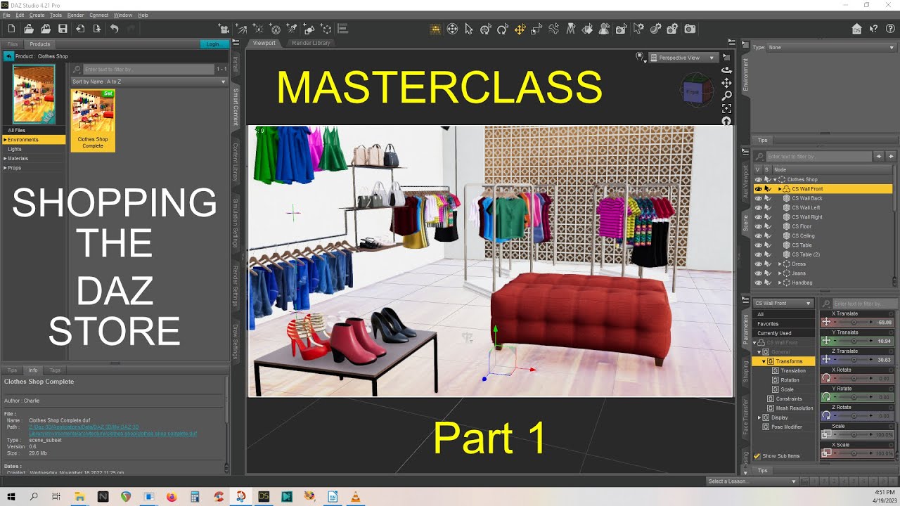 Shopping The DAZ Store Masterclass, Part 1