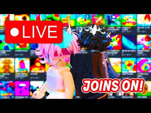 🔴 PLAYING RANDOM ROBLOX GAMES - JOINS ON FOR VIEWERS 🔴 class=