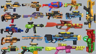 MINECRAFT NERF GUNS 3D!! Toy Gun Simulator Automatic Nerf Blasters Toy Guns Testing!!