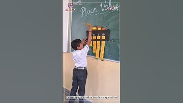 Maths Activity Class 3 Grade III were engaged in LEARNING PLACE VALUE BY PLAY WAY METHOD . 📚